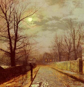 John Atkinson Grimshaw : Lane In Cheshire